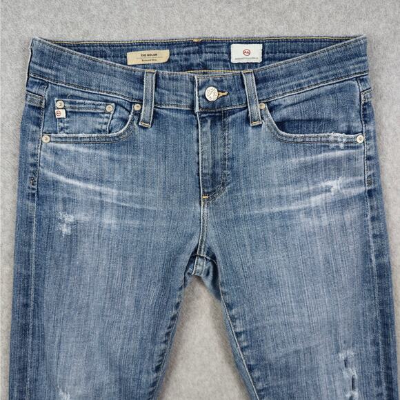 AG Adriano Goldschmied Jeans Womens 27R The Nolan Ankle Distressed 30" Waist - Picture 4 of 16